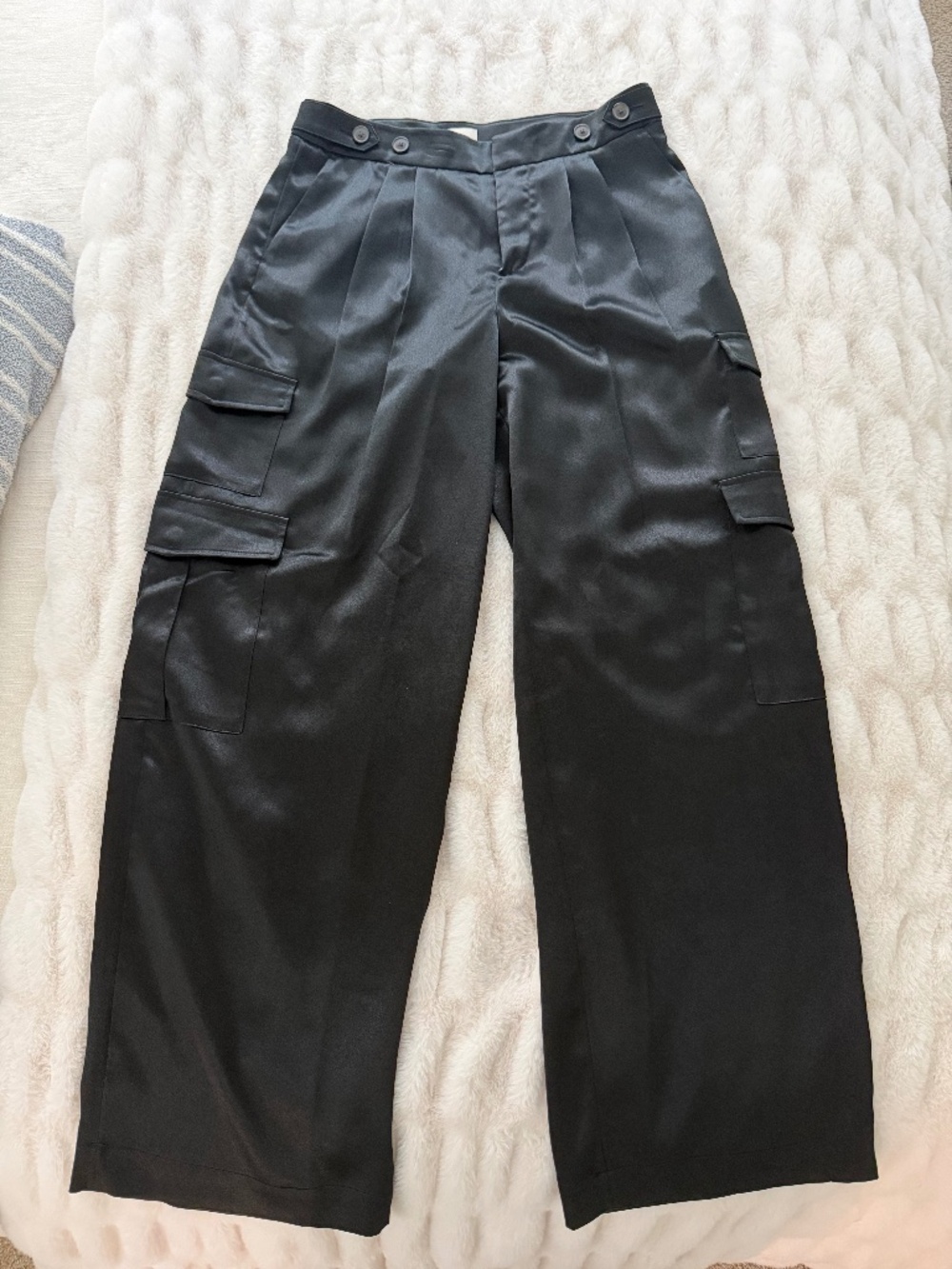 Satin cargo pants